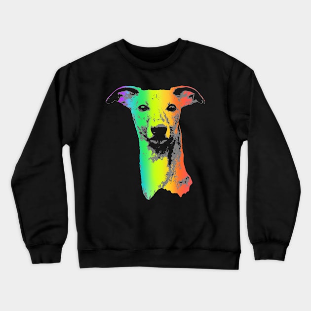 Rainbow Whippet Crewneck Sweatshirt by childofthecorn